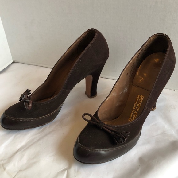 COPY - XCLT auth 1930-40’s Saks fifth Ave high heeled shoes - Picture 2 of 15